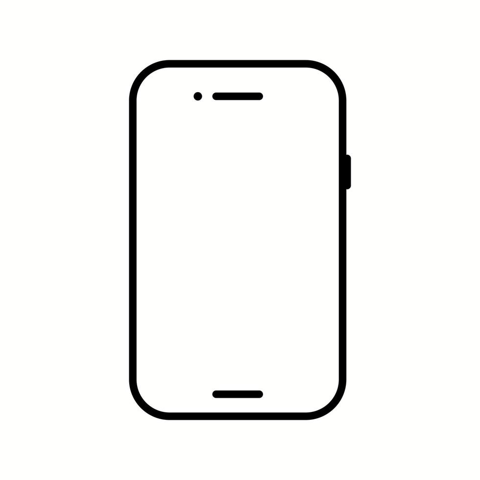 Unique Smartphone Line Vector Icon