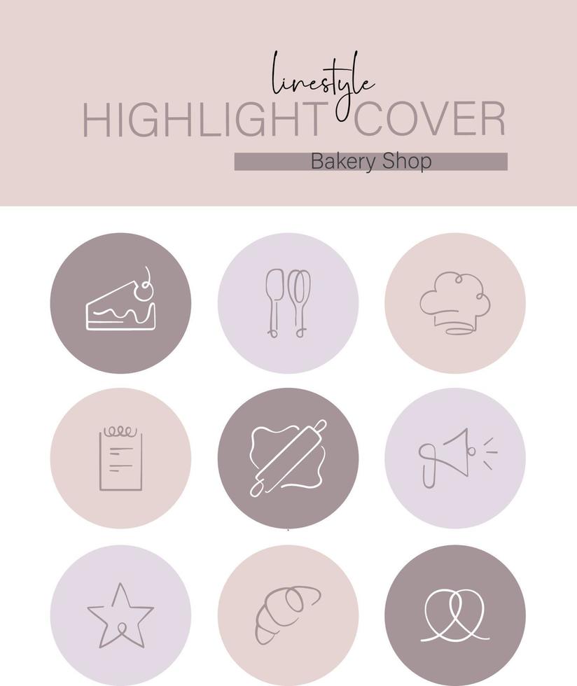 Highlight Cover Bakery Shop vector