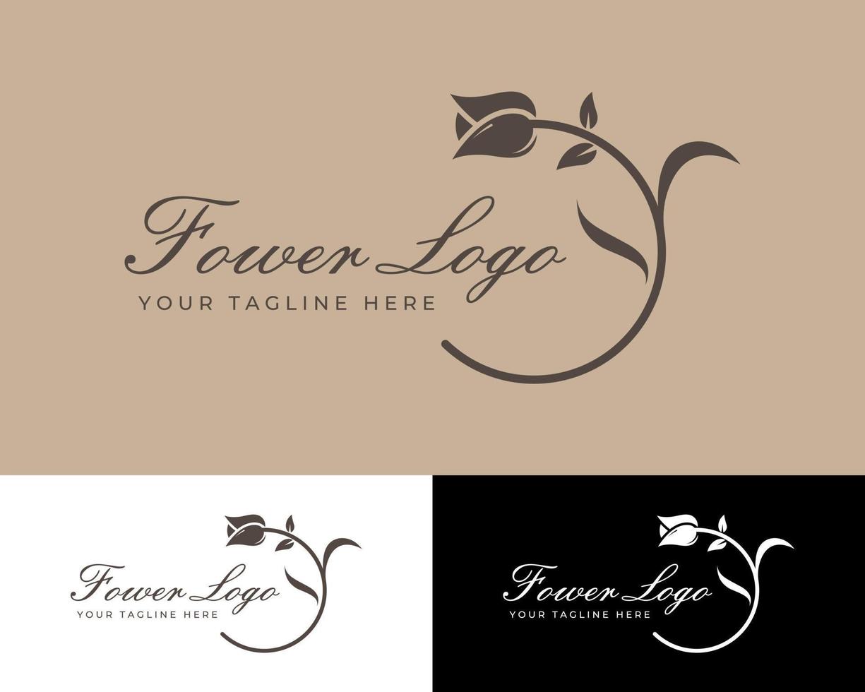 Flower logo design. Vector eps.10