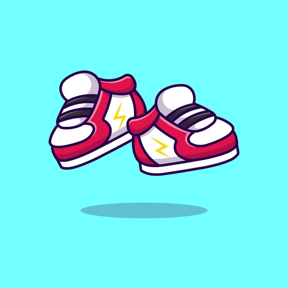 ilustración de iconos de vector de dibujos animados de zapatos de zapatillas. concepto de caricatura plana. adecuado para cualquier proyecto creativo.