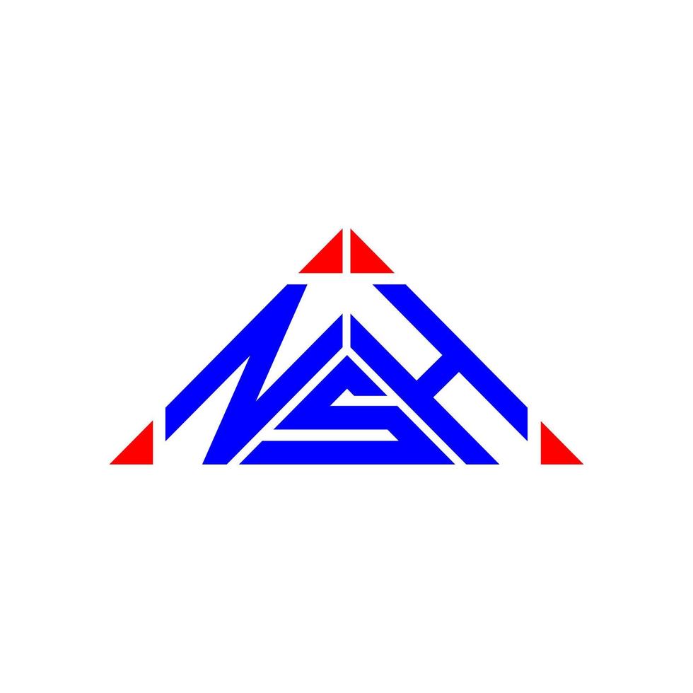 NSH letter logo creative design with vector graphic, NSH simple and modern logo.