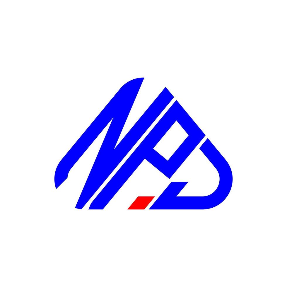 Diseño creativo del logotipo de la letra npj con gráfico vectorial, logotipo simple y moderno de npj. vector