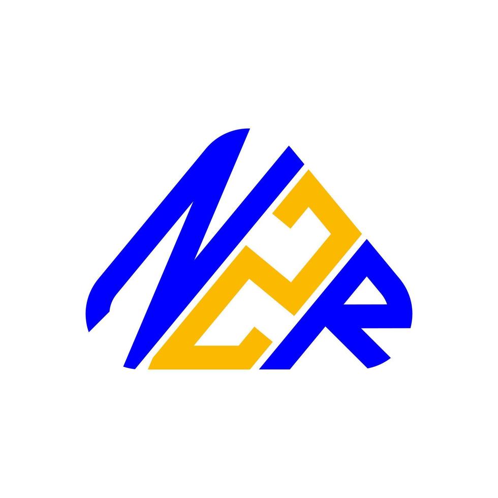 Diseño creativo del logotipo de la letra nzr con gráfico vectorial, logotipo simple y moderno de nzr. vector