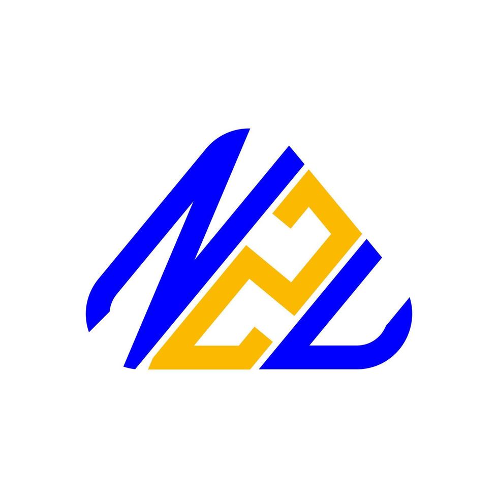 Diseño creativo del logotipo de la letra nzu con gráfico vectorial, logotipo simple y moderno de nzu. vector