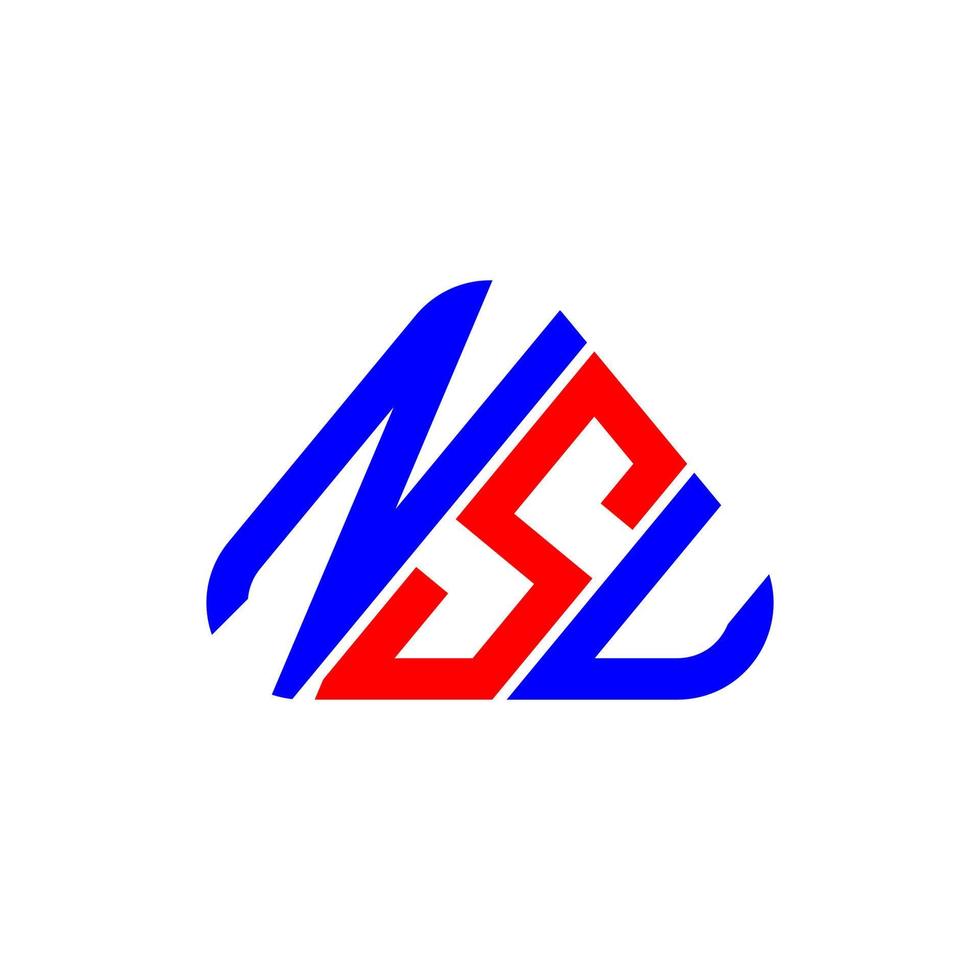 Diseño creativo del logotipo de la letra nsu con gráfico vectorial, logotipo simple y moderno de nsu. vector