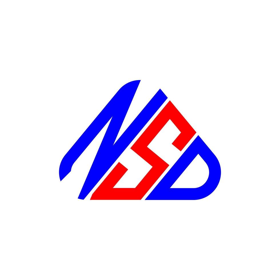 Diseño creativo del logotipo de la letra nsd con gráfico vectorial, logotipo simple y moderno de nsd. vector