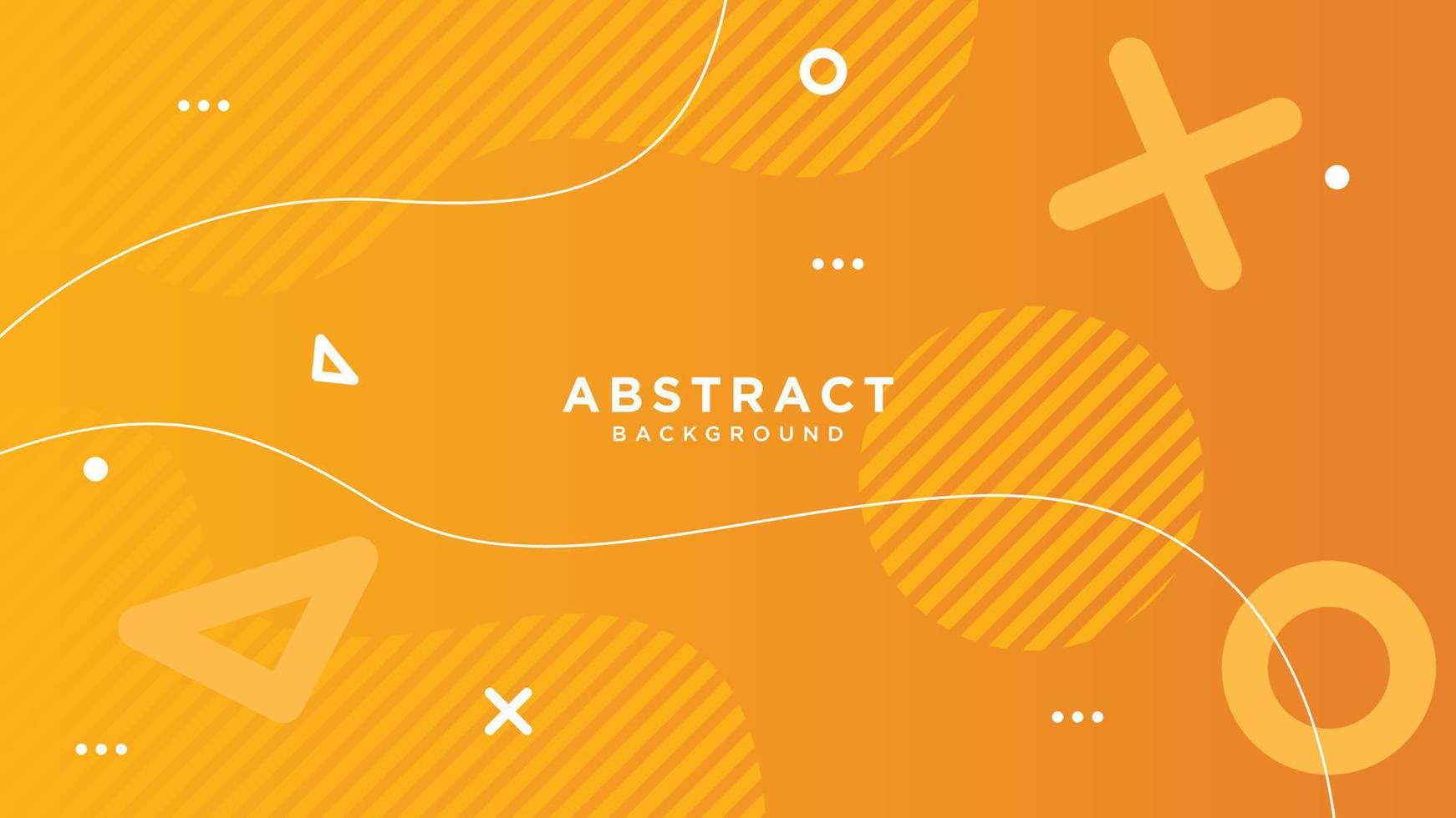 Abstract Colorful orange with Geometric Shape Combination Background Design. vector