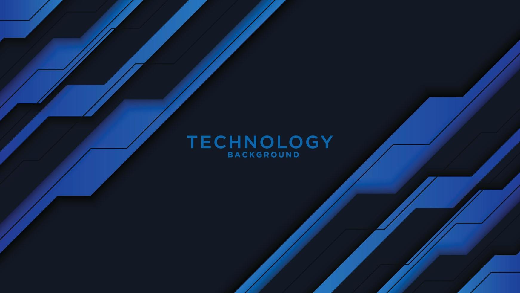 Abstract black and blue frame layout modern tech design template. Vector graphic.