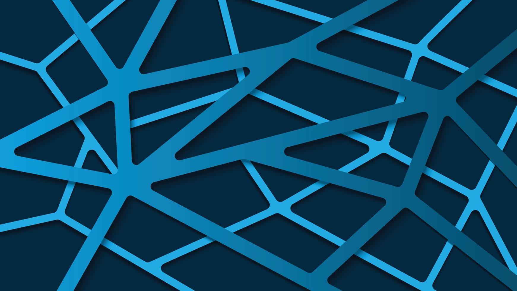 Abstract polygonal illustration. Blue triangles background. vector
