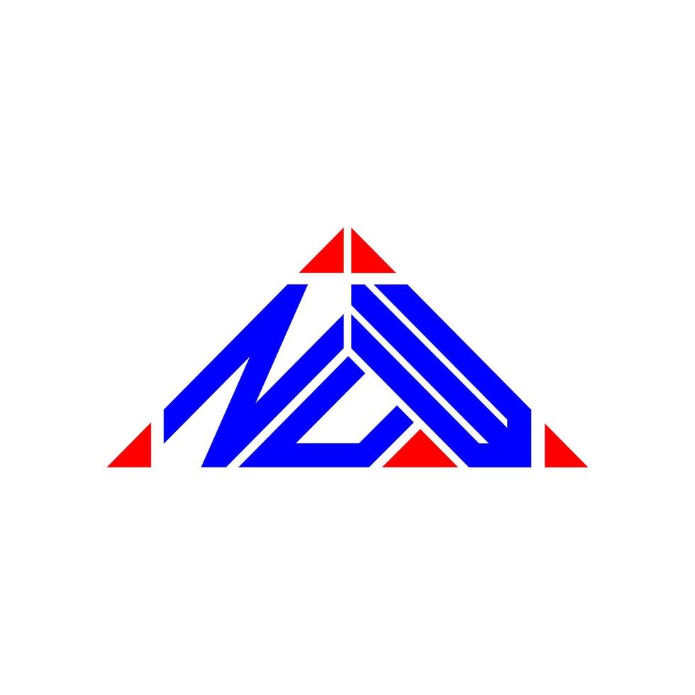 diseño creativo del logotipo de letra nuw con gráfico vectorial, logotipo simple y moderno nuw. vector