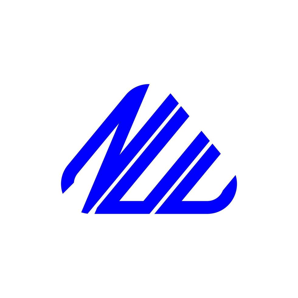 NUU letter logo creative design with vector graphic, NUU simple and modern logo.