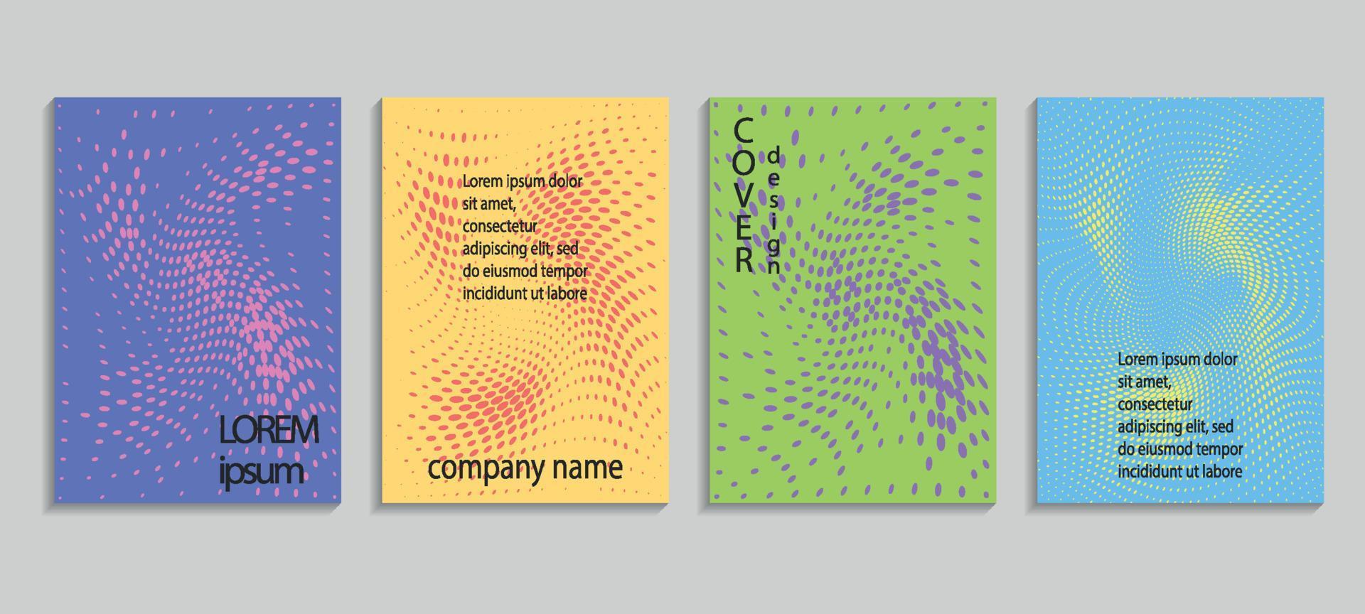 Minimal abstract vector halftone cover design template. Future geometric gradient background.