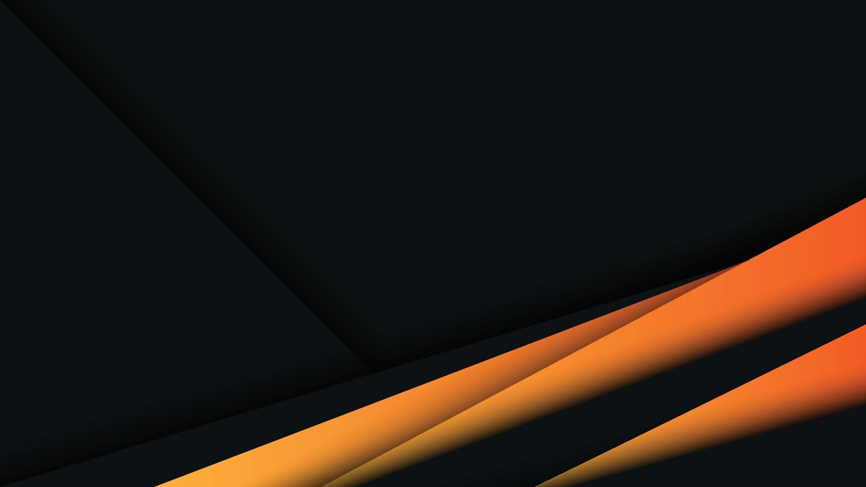 fondo oscuro con combinación de colores de líneas naranjas futuristas. vector