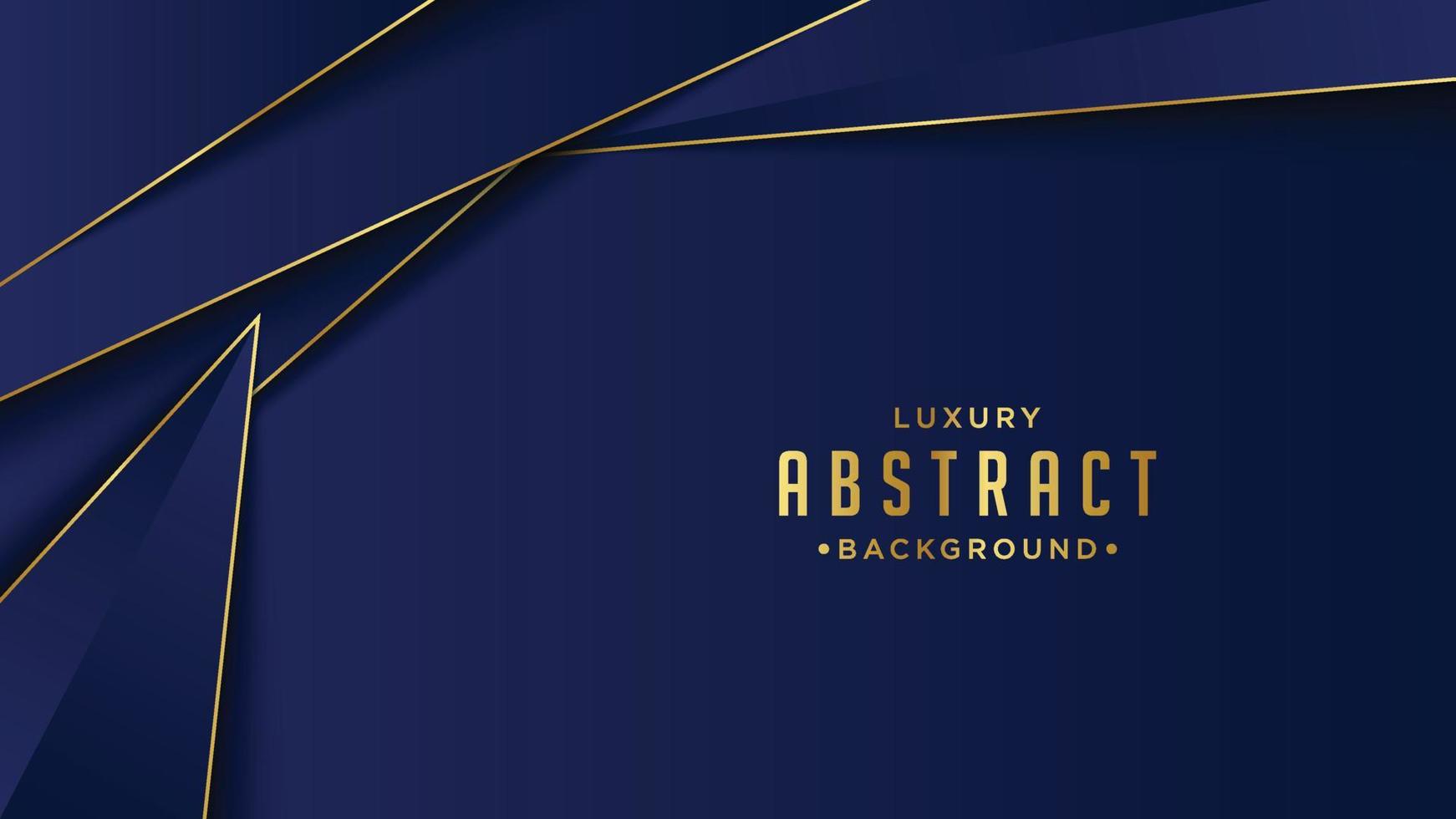 Luxury and elegant golden line with dark navy blue template background
