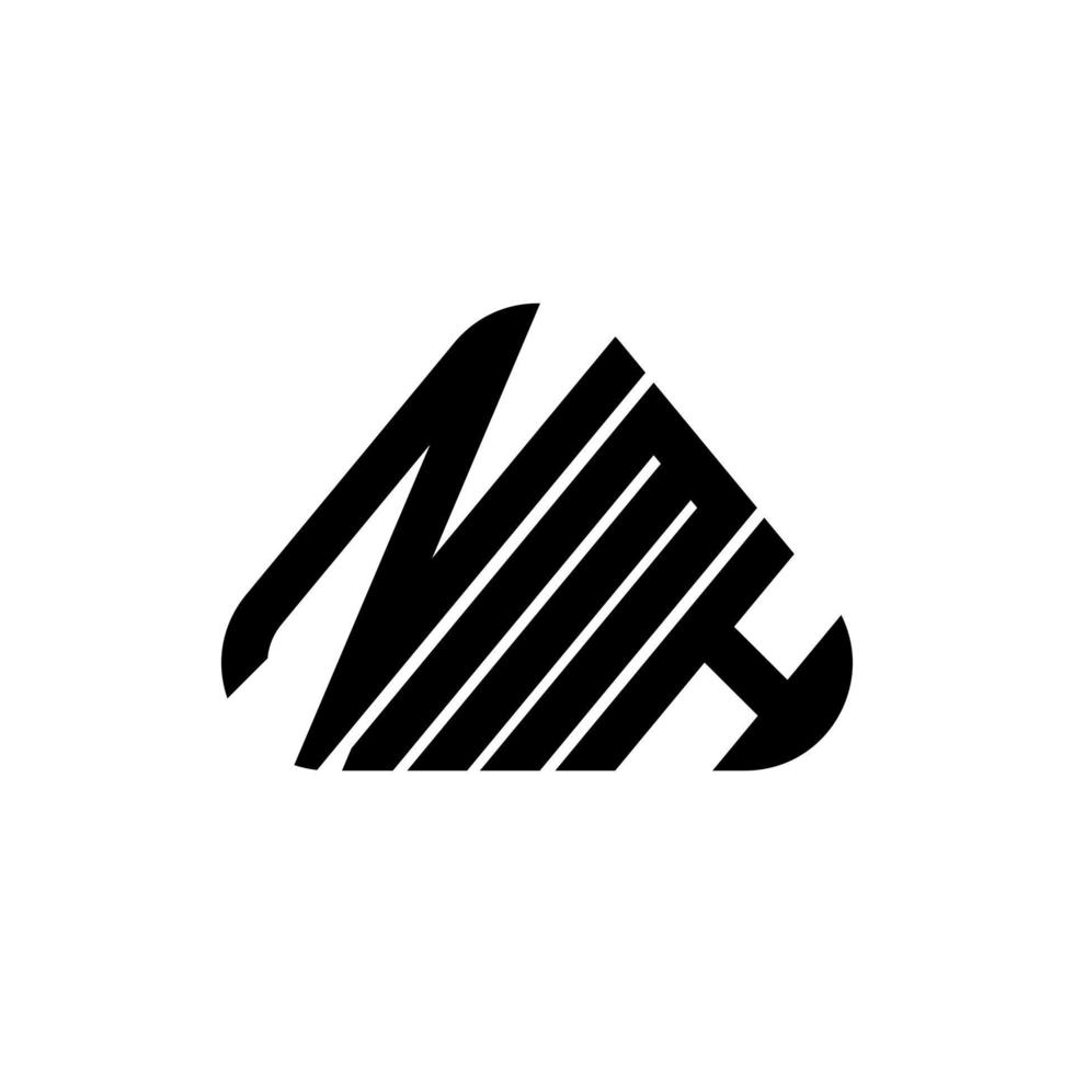 Diseño creativo del logotipo de la letra nmh con gráfico vectorial, logotipo sencillo y moderno nmh. vector