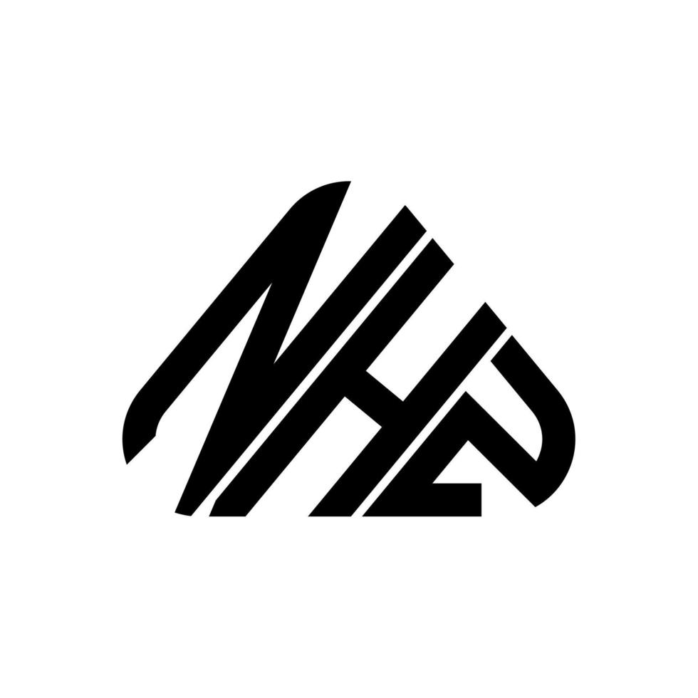 Diseño creativo del logotipo de la letra nhz con gráfico vectorial, logotipo simple y moderno de nhz. vector