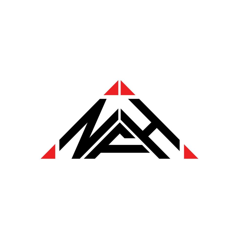 NFH letter logo creative design with vector graphic, NFH simple and modern logo.