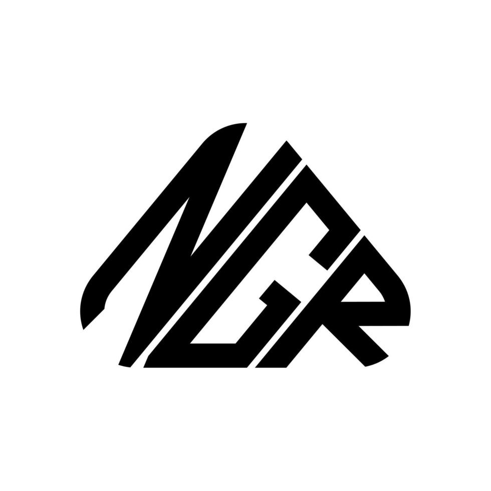 NGR letter logo creative design with vector graphic, NGR simple and modern logo.