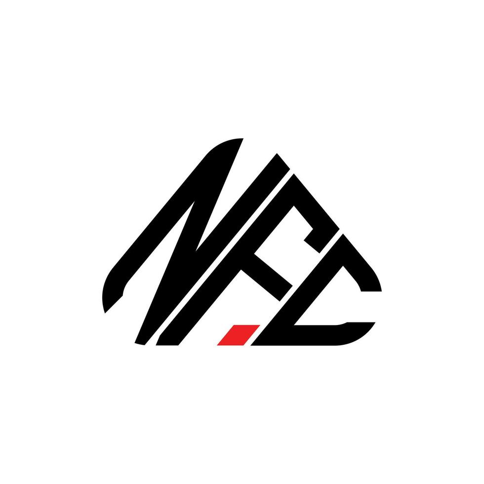 Diseño creativo del logotipo de letra nfc con gráfico vectorial, logotipo simple y moderno de nfc. vector