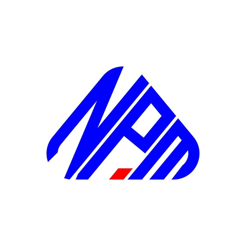 diseño creativo del logotipo de letra npm con gráfico vectorial, logotipo simple y moderno de npm. vector