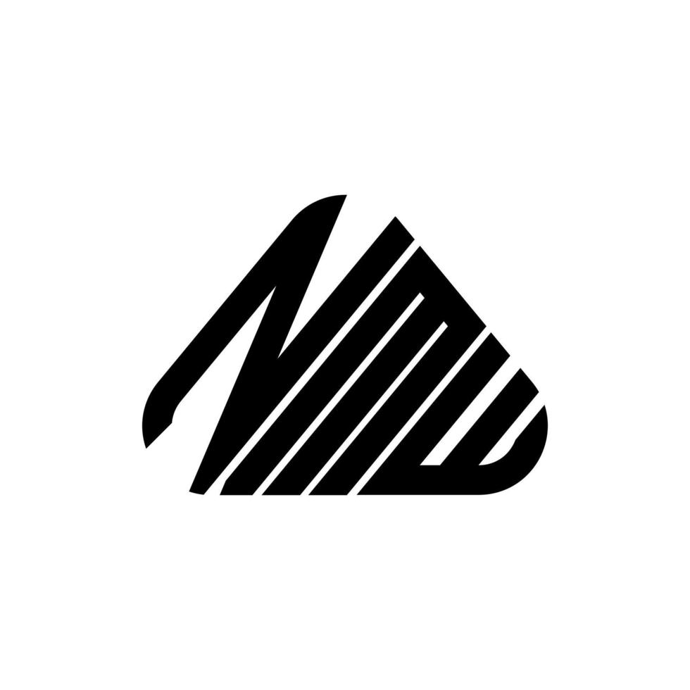 Diseño creativo del logotipo de la letra nmw con gráfico vectorial, logotipo sencillo y moderno nmw. vector