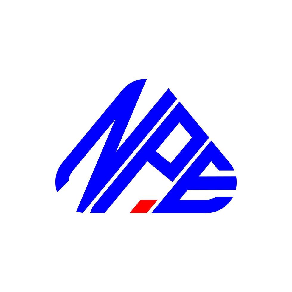 diseño creativo del logotipo de la letra npe con gráfico vectorial, logotipo simple y moderno de npe. vector