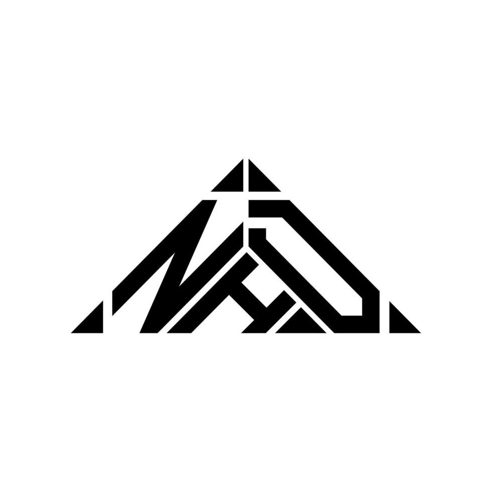Diseño creativo del logotipo de la letra nhd con gráfico vectorial, logotipo simple y moderno de nhd. vector