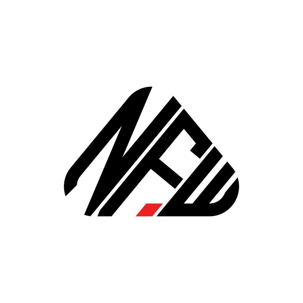 Diseño creativo del logotipo de la letra nfw con gráfico vectorial, logotipo simple y moderno de nfw. vector