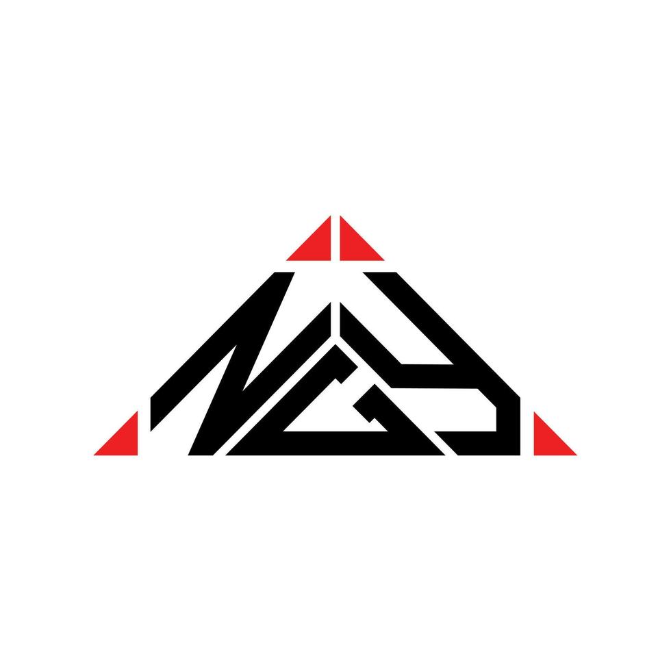 Diseño creativo del logotipo de la letra ngy con gráfico vectorial, logotipo simple y moderno de ngy. vector