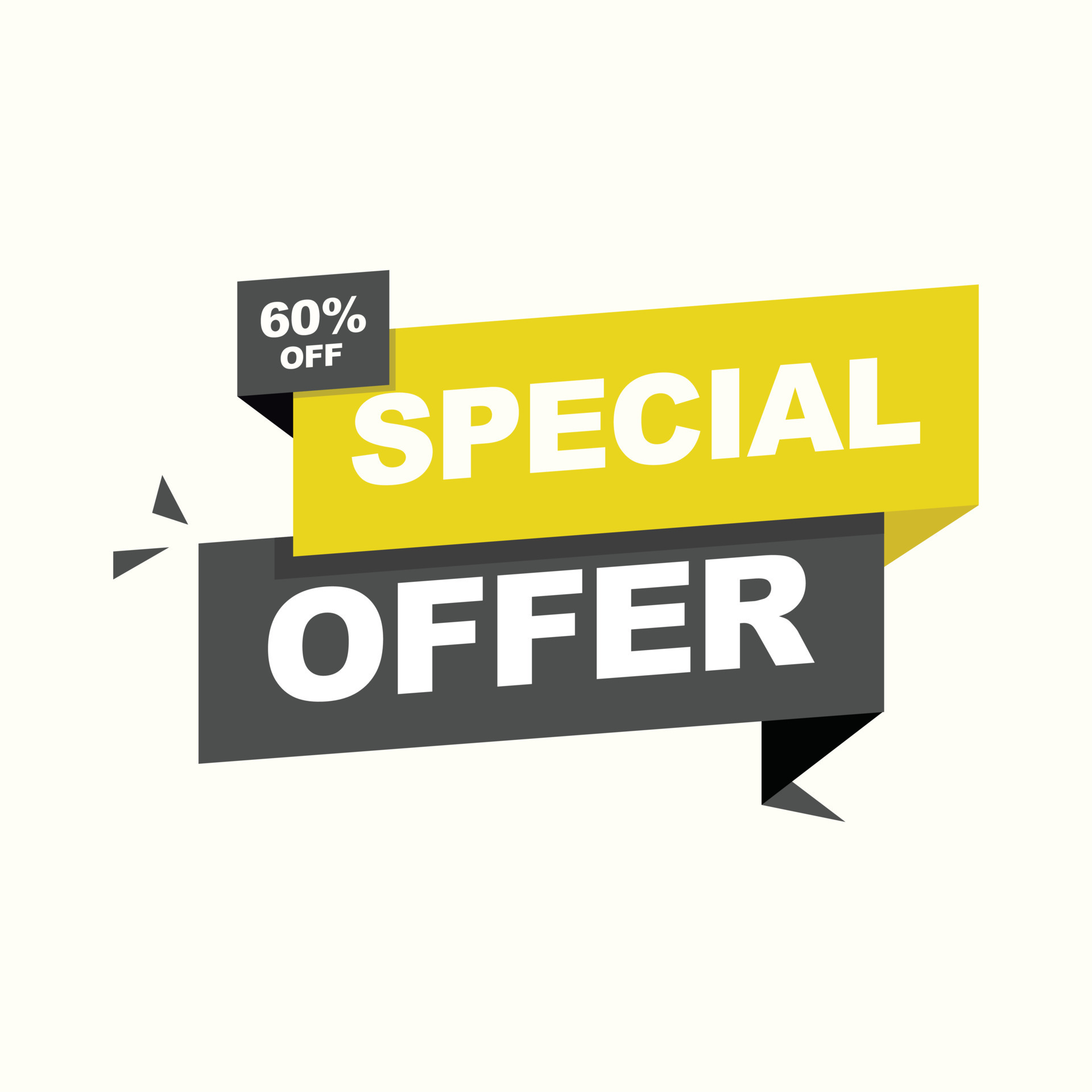 eps10 icono de oferta especial de banner vectorial amarillo y negro eps10 icono de oferta especial de banner vectorial amarillo y negro