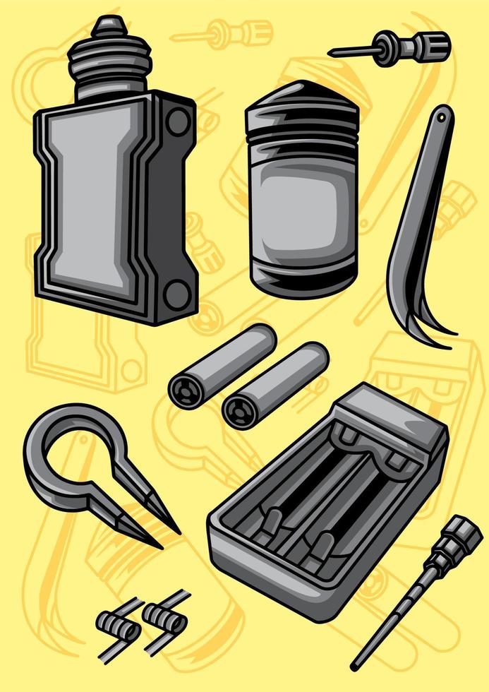 vape tools pattern object vector