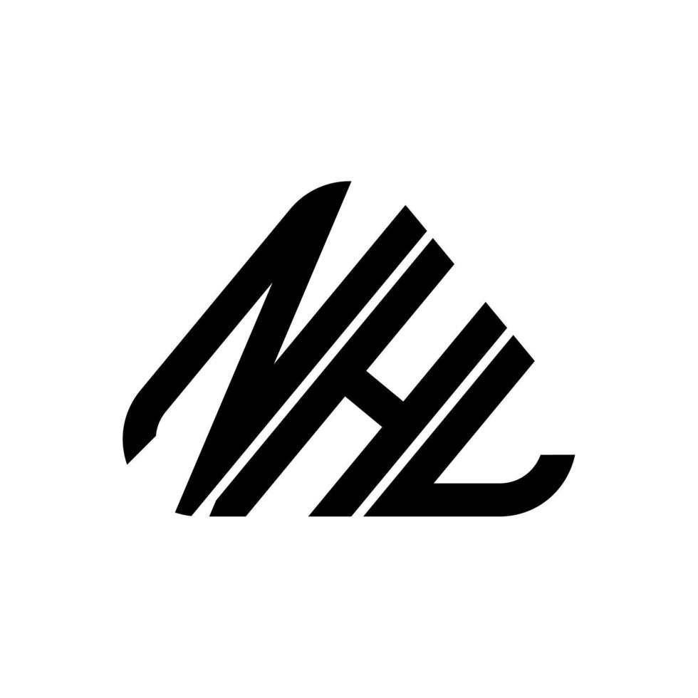 Diseño creativo del logotipo de la letra nhl con gráfico vectorial, logotipo simple y moderno de nhl. vector