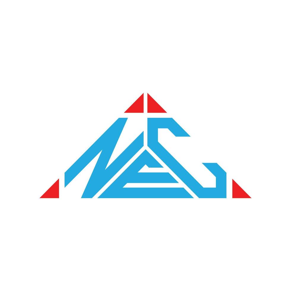diseño creativo del logotipo de la letra nec con gráfico vectorial, logotipo simple y moderno nec. vector
