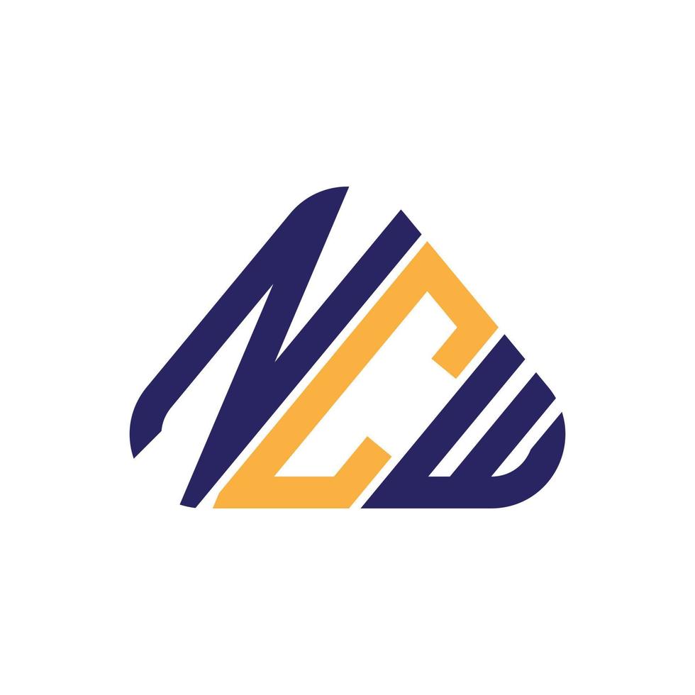 Diseño creativo del logotipo de la letra ncw con gráfico vectorial, logotipo simple y moderno de ncw. vector