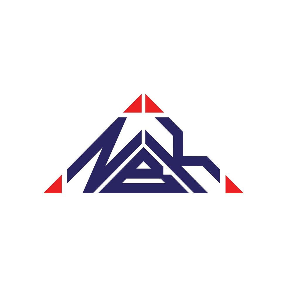 Diseño creativo del logotipo de la letra nbk con gráfico vectorial, logotipo simple y moderno de nbk. vector