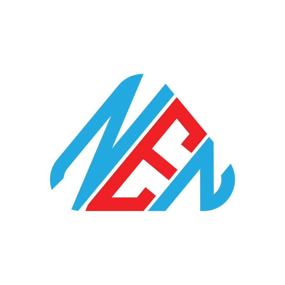 diseño creativo del logotipo de la letra nen con gráfico vectorial, logotipo simple y moderno de nen. vector
