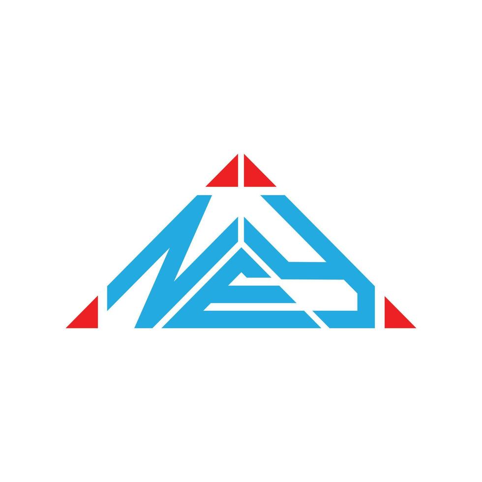 diseño creativo del logotipo de la letra de ney con gráfico vectorial, logotipo simple y moderno de ney. vector