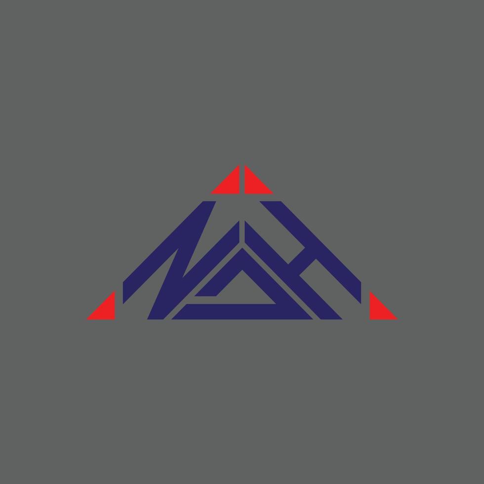 Diseño creativo del logotipo de la letra ndh con gráfico vectorial, logotipo simple y moderno de ndh. vector