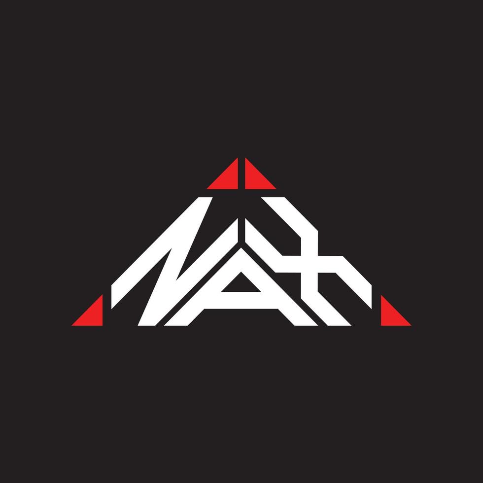 diseño creativo del logotipo de la letra nax con gráfico vectorial, logotipo simple y moderno de nax. vector