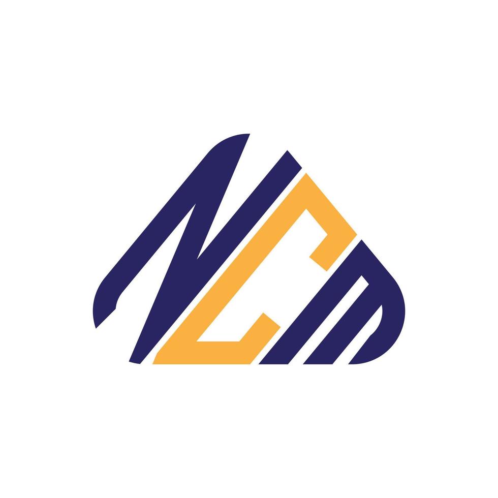 Diseño creativo del logotipo de la letra ncm con gráfico vectorial, logotipo simple y moderno de ncm. vector