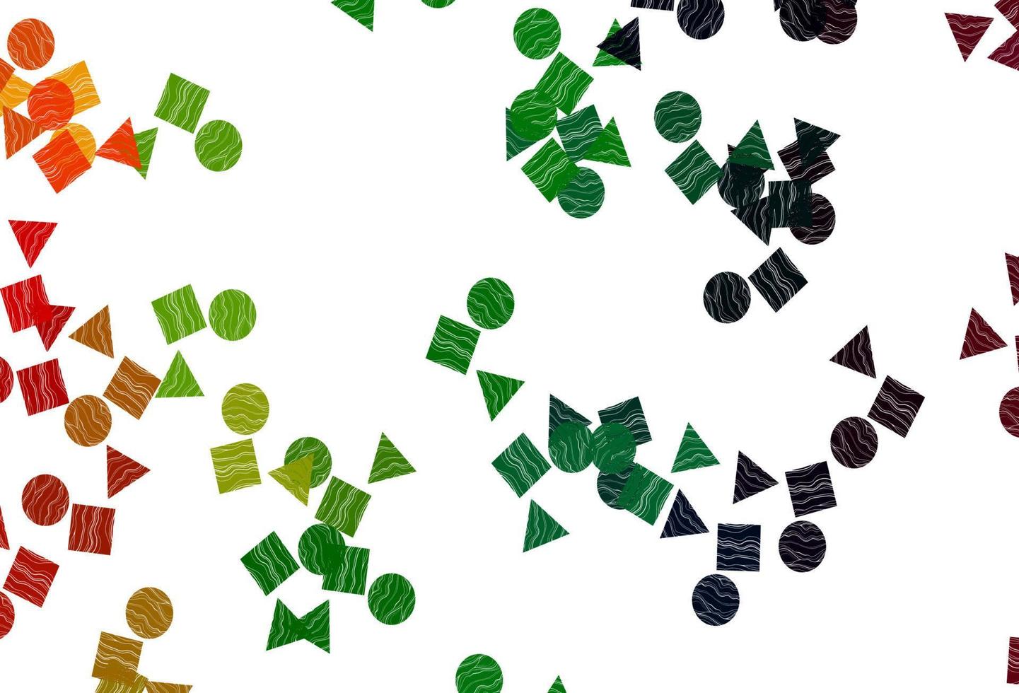 Light Multicolor, Rainbow vector template with crystals, circles, squares.