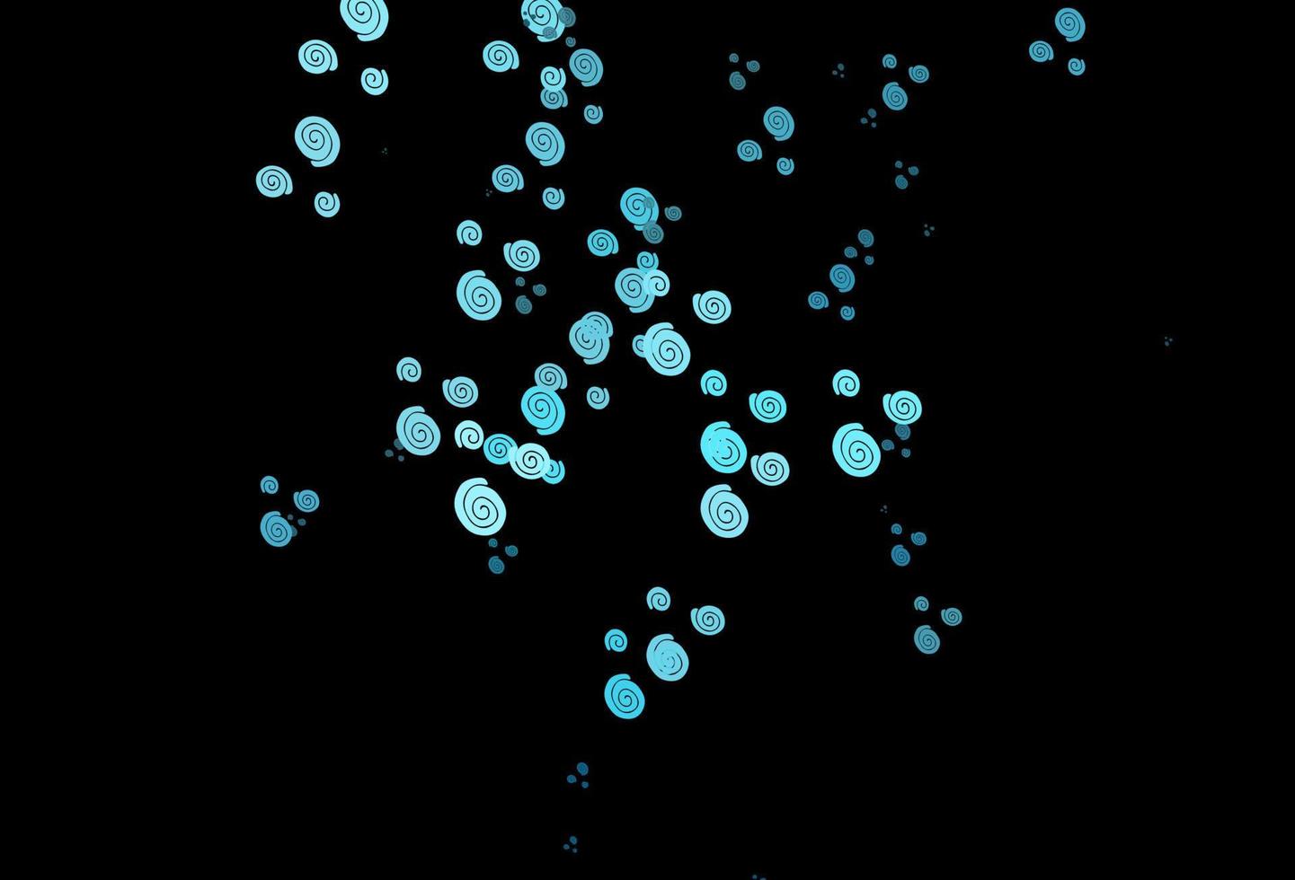 Dark BLUE vector pattern with lines, ovals.