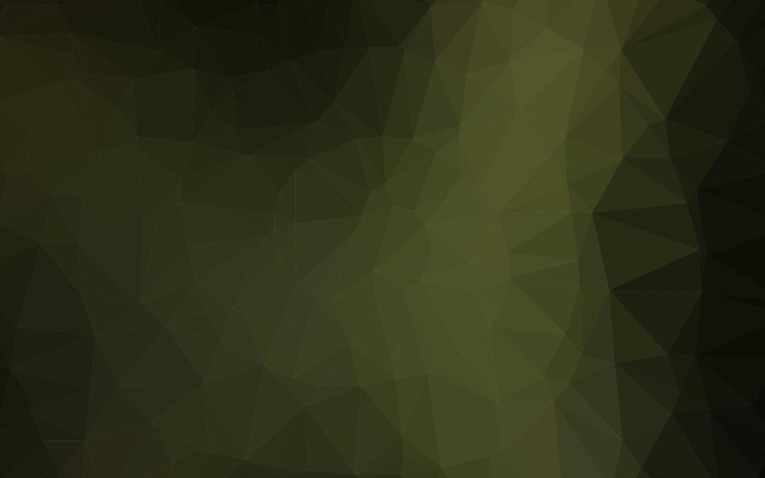 Dark Green vector shining triangular template.