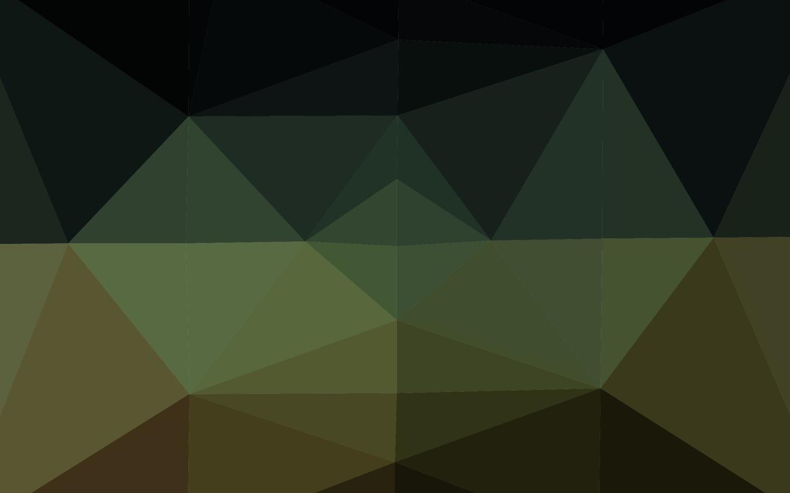 Dark Green vector shining triangular template.