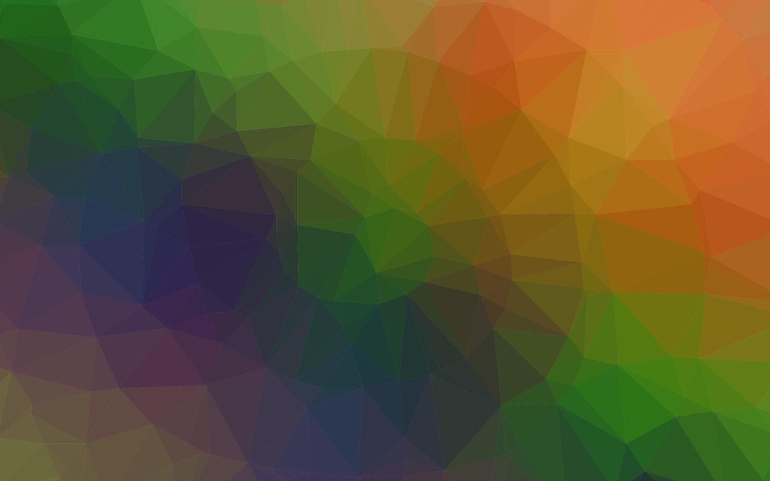 Fondo poligonal de vector de arco iris multicolor claro.