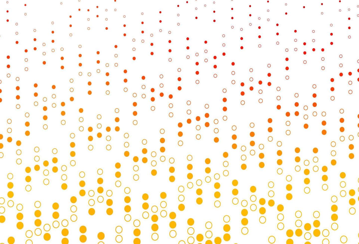 patrón de vector naranja claro con esferas.