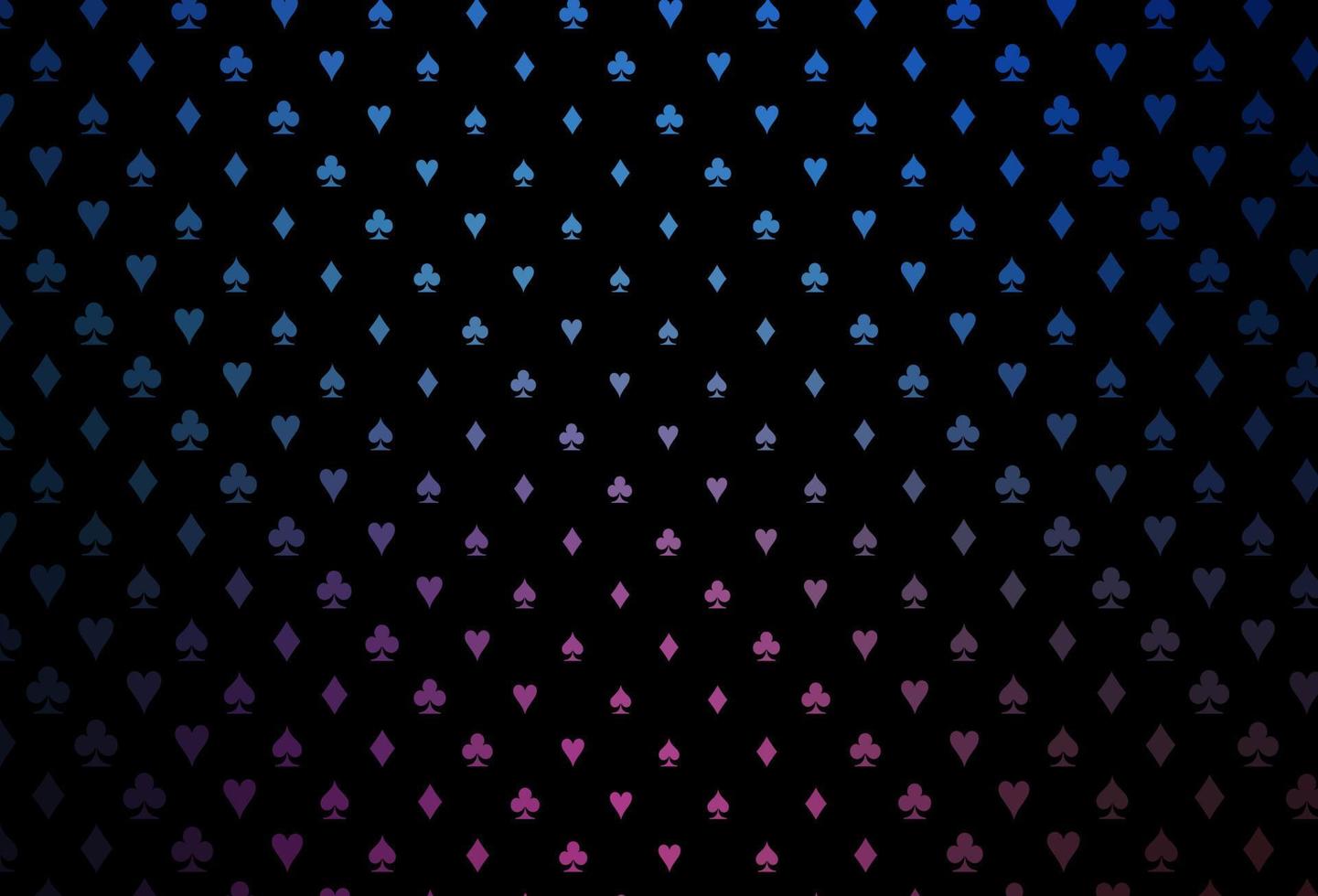 Dark pink, blue vector pattern with symbol of cards.
