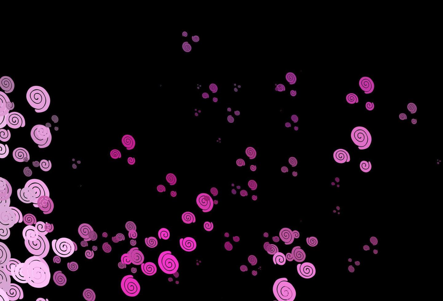 Dark Pink vector template with bubble shapes.