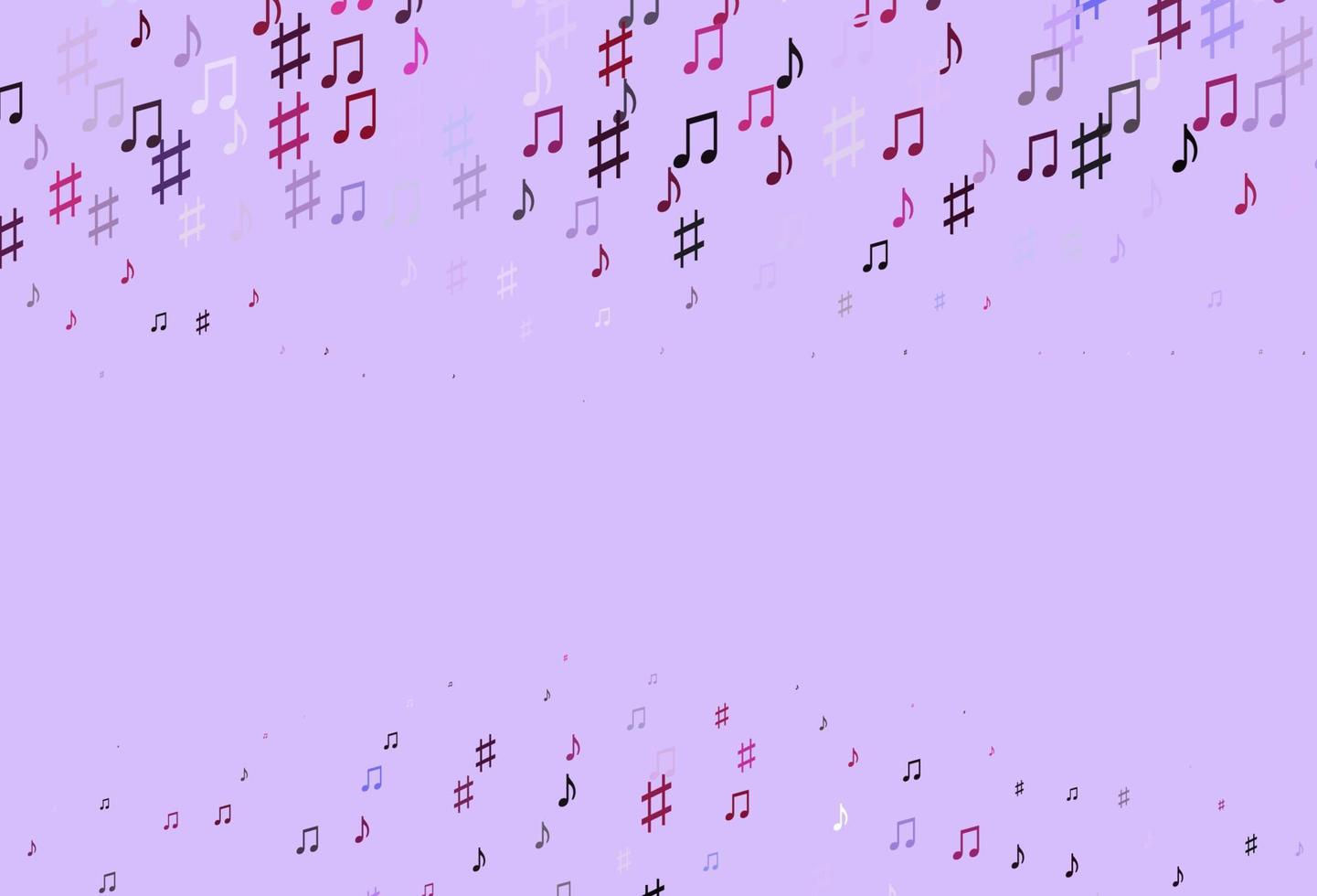 Light Pink, Blue vector backdrop with music notes.