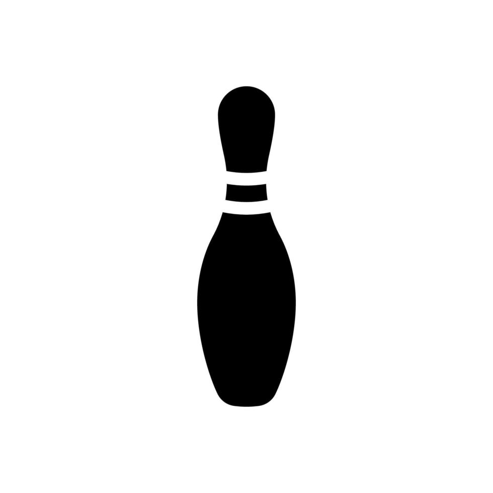 Pin bowling icon isolated on white background vector